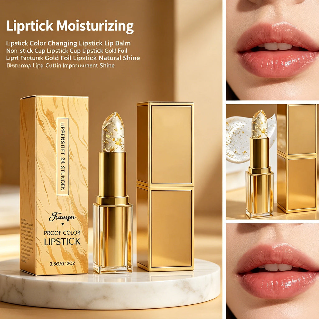 Gold Foil Color-Changing Lip Balm – Hydrating & Plumping Color-Changing Lip Balm Oasis Select