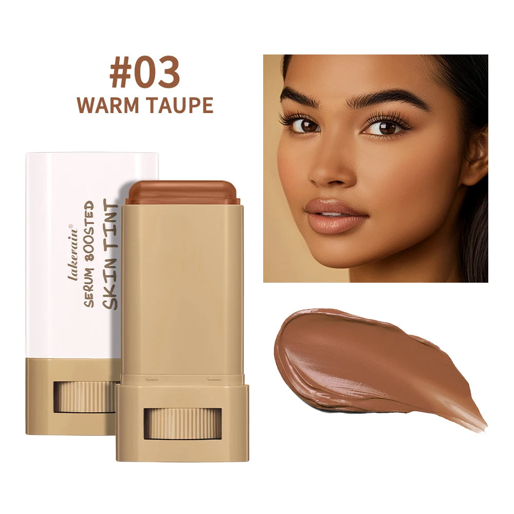 Skin Tint Foundation Stick 6 Colors Balm Serum Boosted Smooth Plumper Hight Coverage Travel Bronze Foundation Stick Makeup Oasis Select Color 3