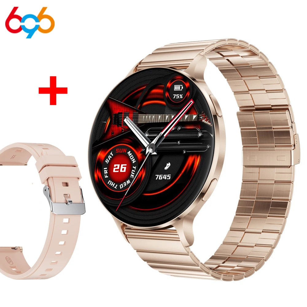BT Call Smartwatch 1.75 Inch AMOLED Screen 6.9mm Ultra Thin Body Smart Watches Women Heartrate 3D Dynamic Dial Sports Lady Music Oasis Select GDPIS a GD1M