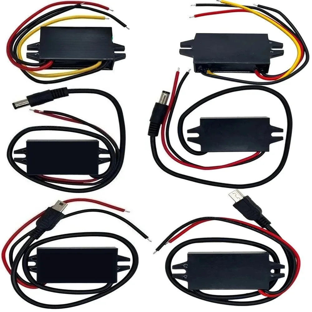 12V24V to 5V 3A 15W DC-DC Step Down Buck Converter Power Supply Module for Car Male Female USB Mini USB Micro USB Adapter Oasis Select