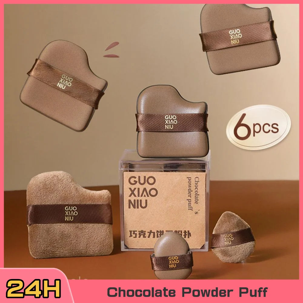 6 Piece/Pack Mini Finger Powder Puff Makeup Powder Puff Loose Super Soft Makeup Blender Puff Air Cushion Foundation Sponge Tool Oasis Select