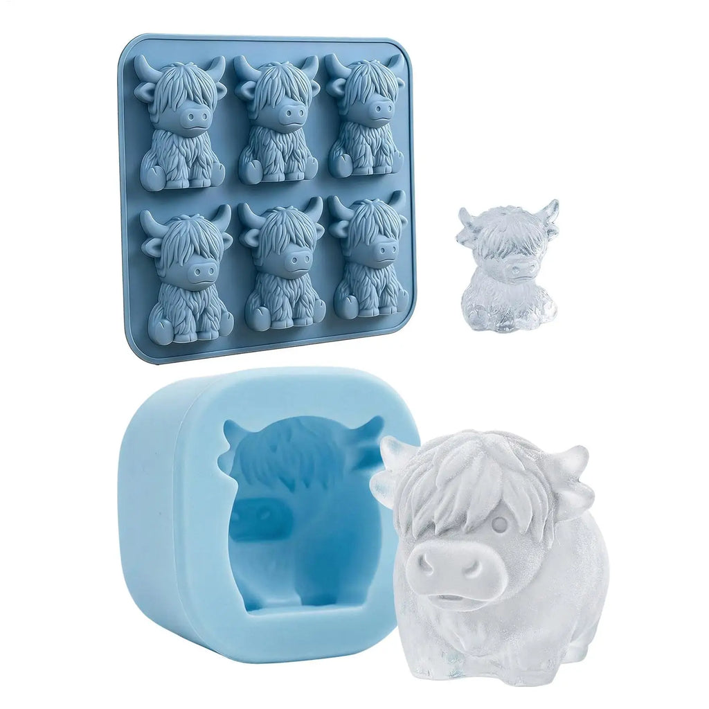 Cute Cow Ice Cubes Making Mold Splash-proof Easy To Fall Off For Refrigerator With Container Ice Ball Maker Ice Cubes Tray Oasis Select