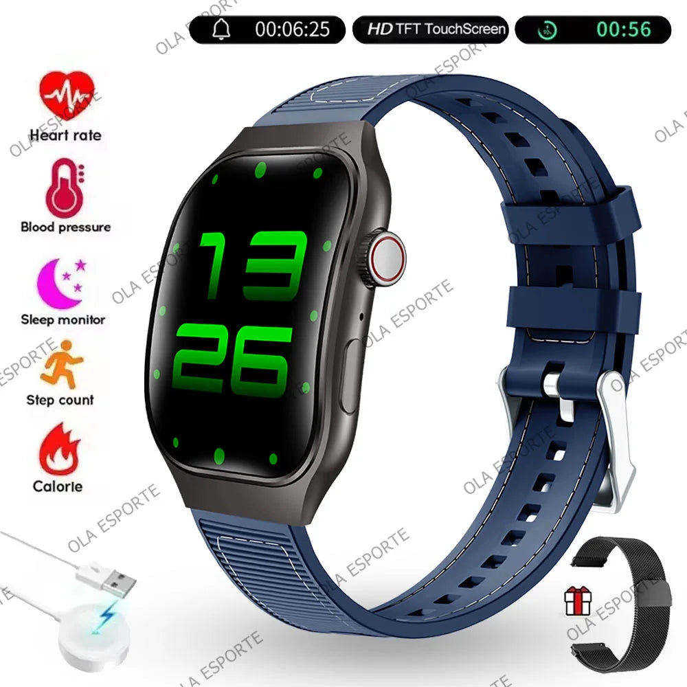Ola Esporte 2.01" HD Smart Watch – ECG+PPG & Bluetooth Calls
