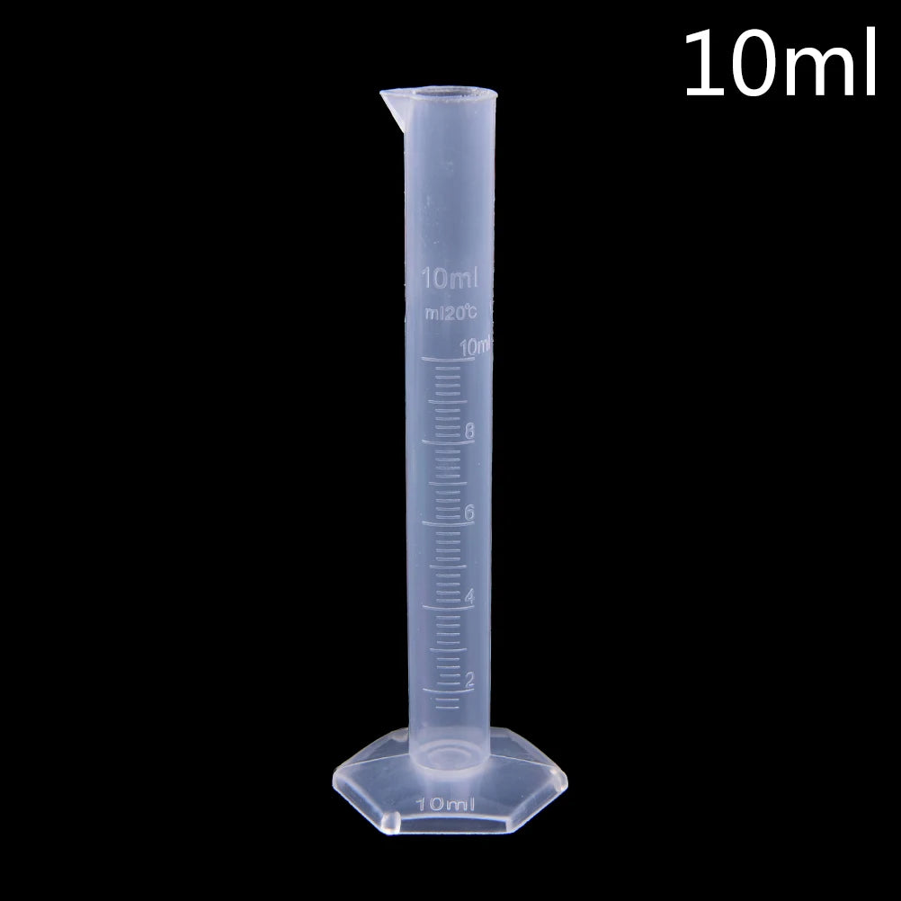 1pcs Transparents Measuring Plastic Graduated Cylinder Plastic Trial Test Liquid Tube Lab Tool 10ml,25ml,50ml,100ml,250ml Oasis Select 10mL
