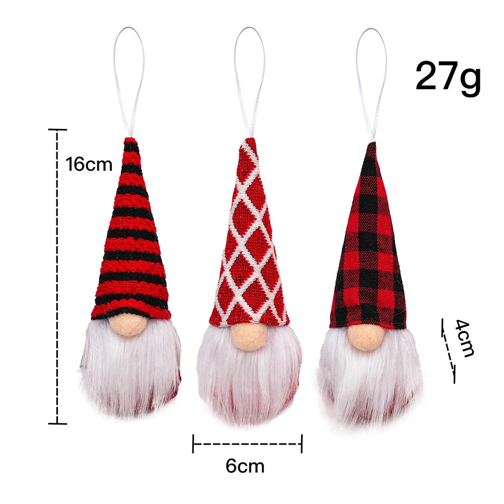 Christmas Holiday Season Faceless Gnome Pendant Christmas Tree Decoration 6cm 2.36in L *16cm 6.30in H Soft Felt Body Oasis Select B China Mainland