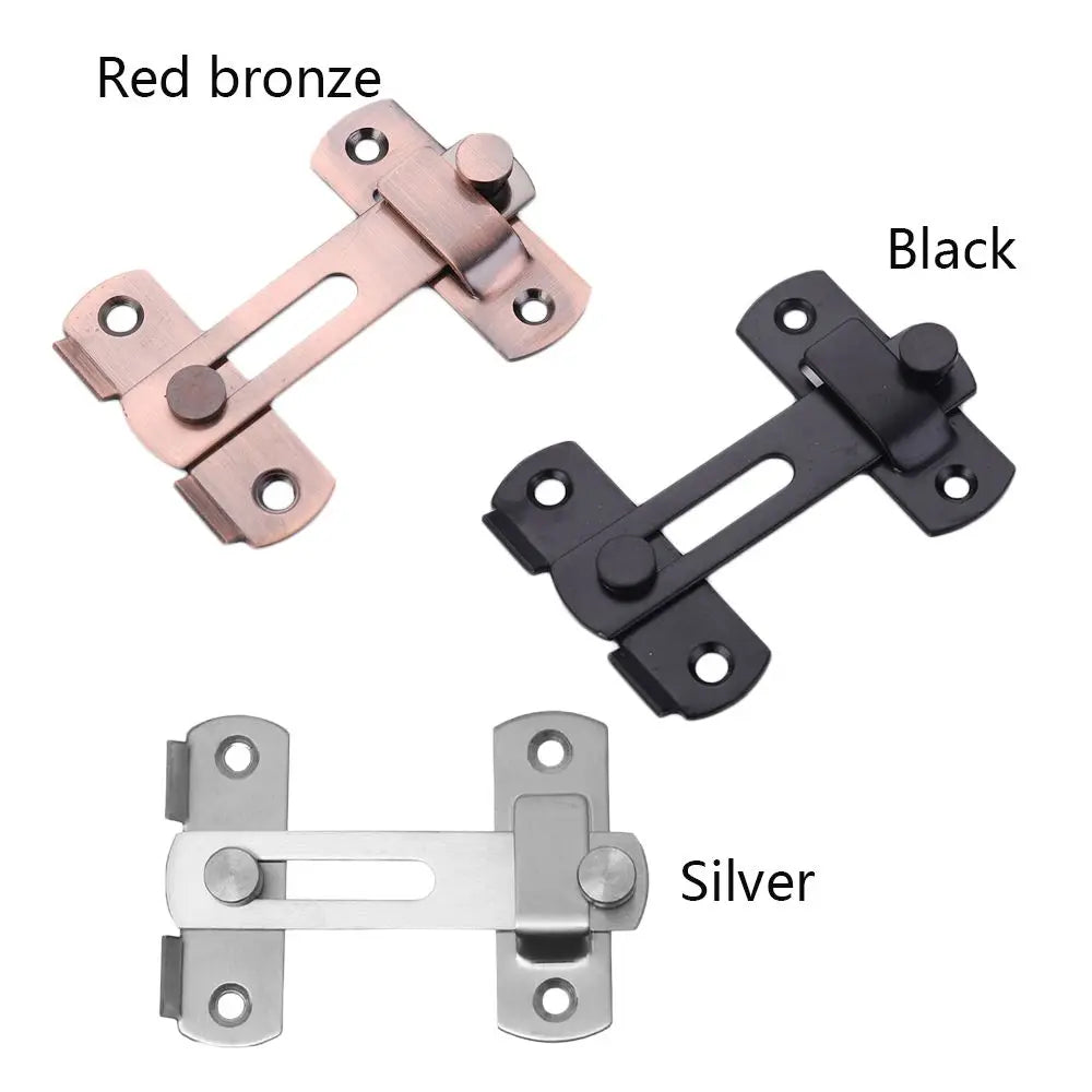 Stainless Steel Straight Lock Buckle Security Hasp Door Bolt Cabinet Catches Window Catch Lock Silent Gate Buckle Padlock Clasp Oasis Select