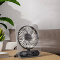 2026 New Transparent Desktop Fan Hanging Brushless Motor Low Noise Natural Wind Digital Display Type C Fan For Office Bedroom Oasis Select B