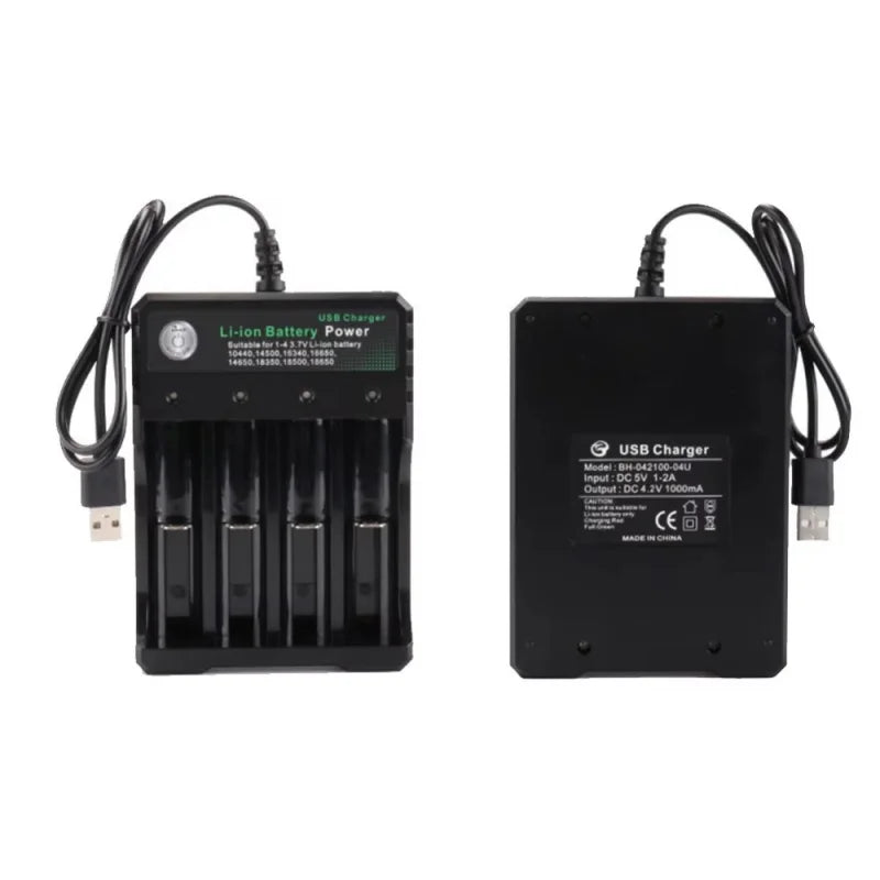 1-5Pcs 18650 Battery Charger Black 1 2 4 Slots AC 110V 220V Dual For 18650 Charging 3.7V Rechargeable Lithium Battery Charger Oasis Select