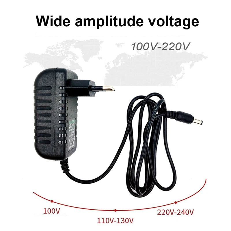 2pcs Power Adapter EU Plug AC 100-240V Input DC 12V 2A Output Supply Charger Universal Adapter for CCTV Camera DVR Router LED Oasis Select