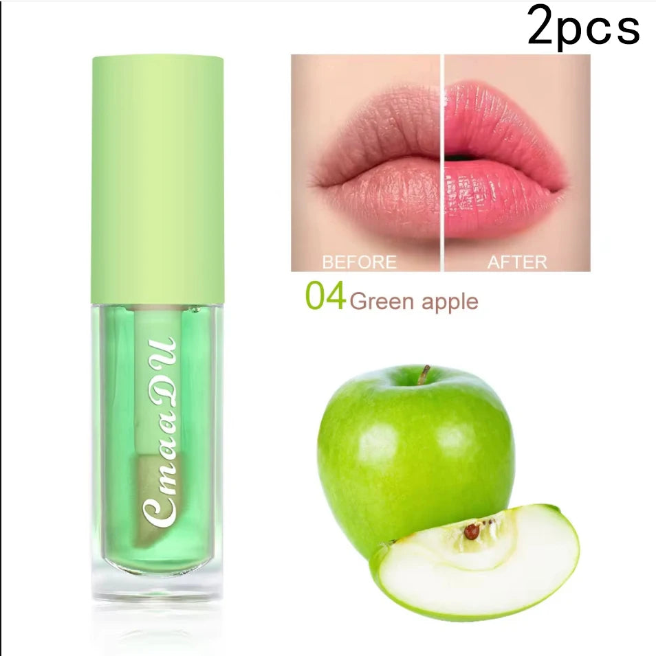 6-Color Fruit Flavor Color-Changing Lip Oil & Balm
