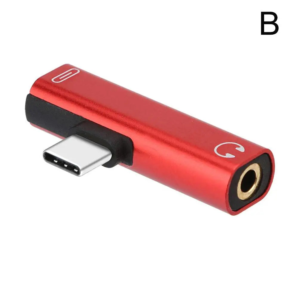 2-in-1 USB-C to 3.5mm Audio Adapter & Type-C Charging Cable
