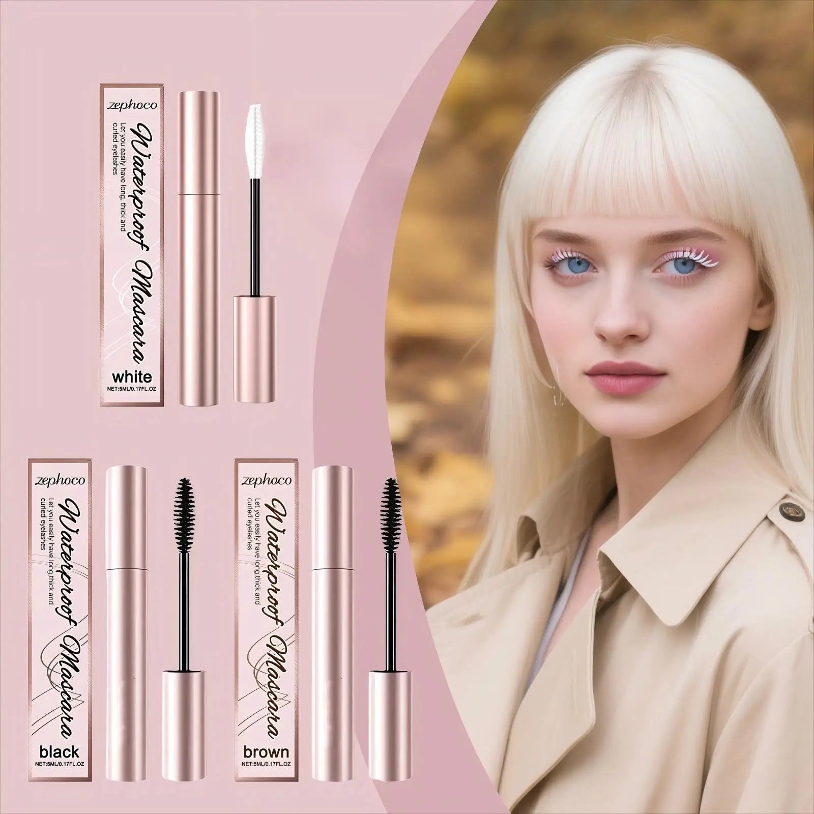Zephoco Waterproof Mascara – Curling, Lengthening & Volumizing