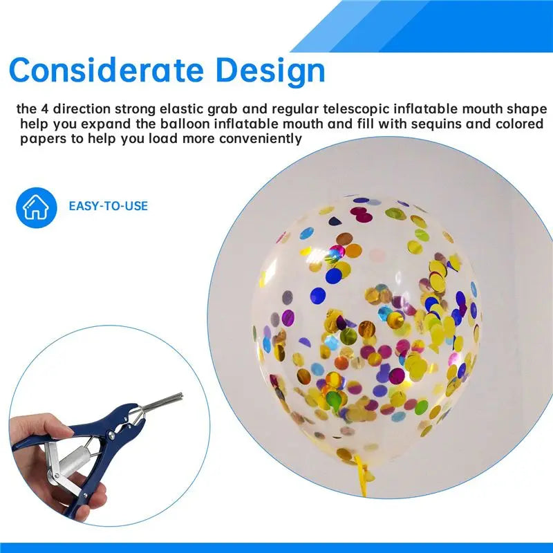 LIKE WISH Balloon Opening Tool 2 Pieces Balloon Expansion Tool Filling Confetti Mouth For Transparent Bobo Balloon Opener Oasis Select