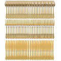 Golden 90pcs Embossed Vintage Plastic Cutlery Set, Dual-Use Knife Fork Spoon Utensils Disposable Cutlery Used for Parties Oasis Select 90pcs
