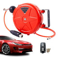 Air Hose Reel 10m Automatic Rewind Commercial Reel Wall Mounted With Swivel Bracket Quick Coupler Air Compressor Accessories Oasis Select Red