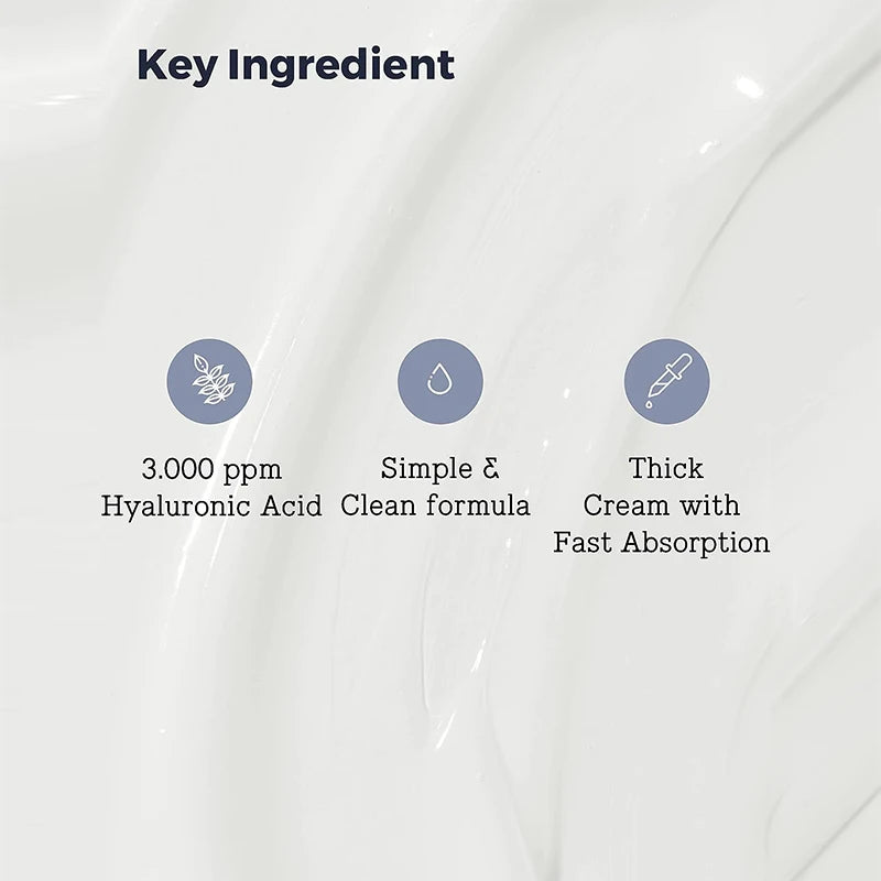 Hyaluronic Acid Face Cream – 48H Moisture, Oil-Free, 100ml Face Moisturizer Cream Oasis Select