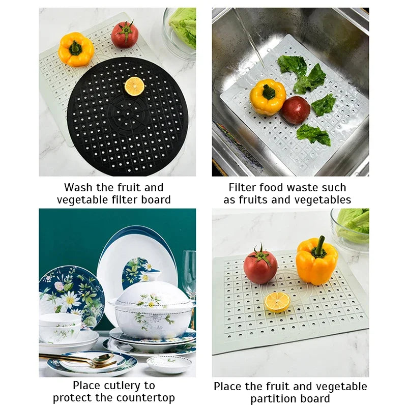 Quick-Dry Rubber Sink Mat – Anti-Slip & Heat-Resistant Pad Sink Mat & Protector Oasis Select