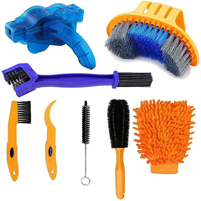 Chain Cleaner Portable Cycling Cleaning Kit Bicycle Scrubber Brushes Set Bike Wash Repair Tool for Mountain Road Motorcycle Oasis Select
