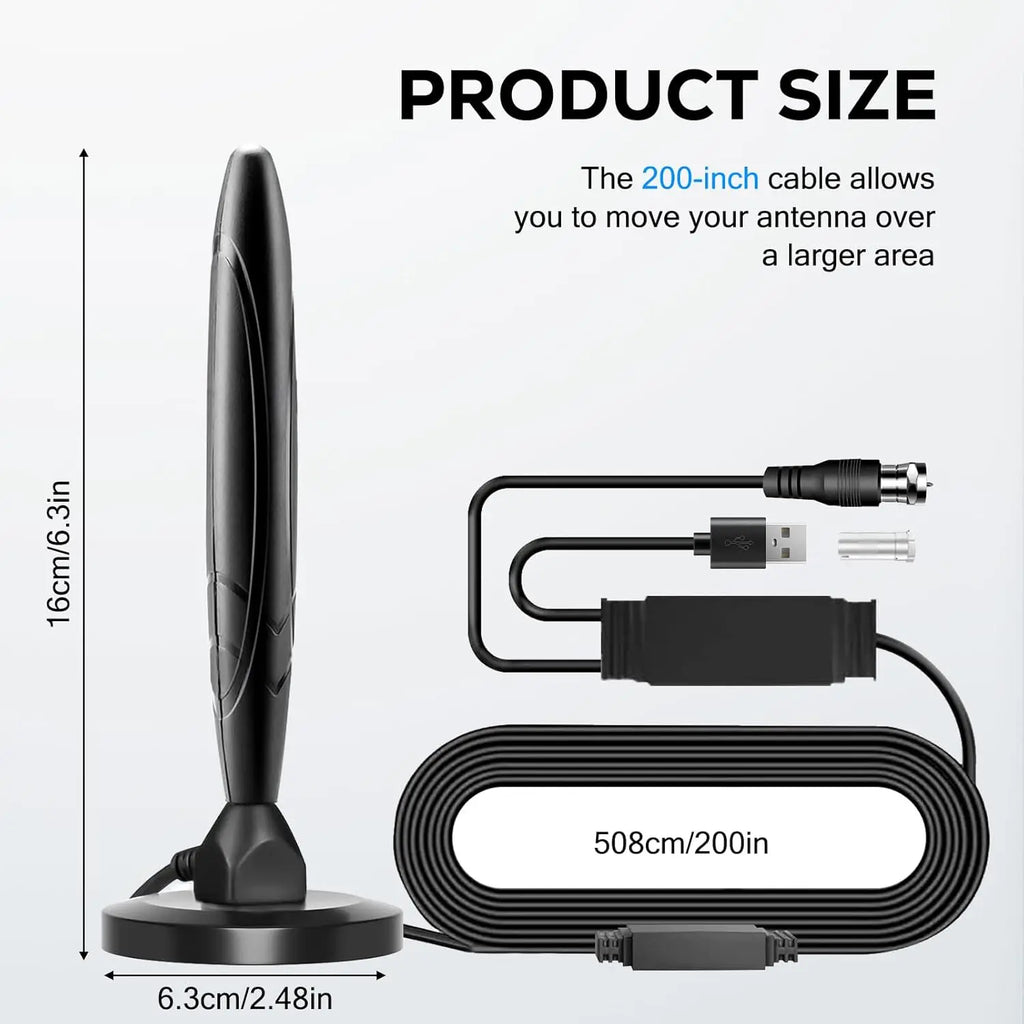 Dual-Amplification Magnetic USB Digital TV Antenna for DVB-T Terrestrial European And American Cross-Border Reception Oasis Select