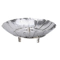 Silver Stainless Steel Retractable Folding Steamer Plate Multifunctional Food Steamer Vegetable Fruit Basket Oasis Select Size M 26cm