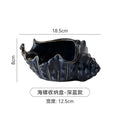 Simple Mirror-like Bright Silver Ceramic Shell-style Decorative Item Practical Key Jewelry Storage and Decoration Oasis Select blue