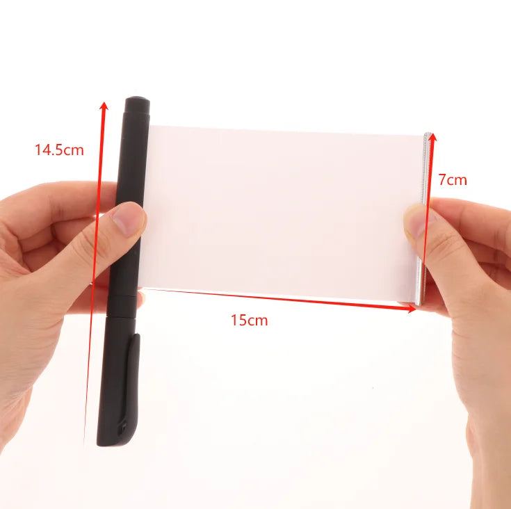 Hidden Retractable Writing Pen with Pull-out Paper, Easy to Use, Portable Tool for Note Taking & Daily Writing Oasis Select