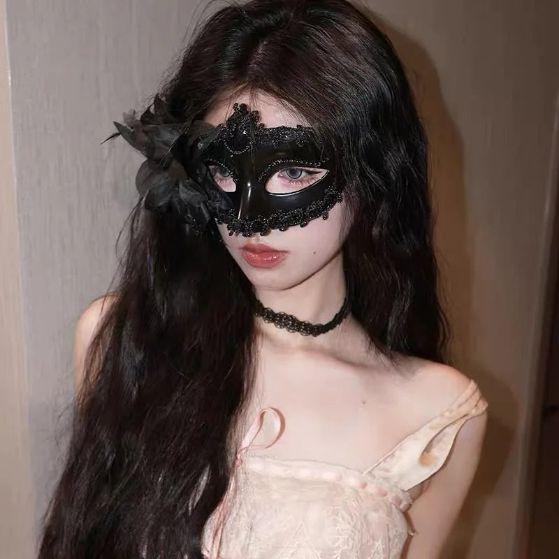Holiday Masquerade Princess Mask for Women - Adult Party Half-Face Mask Classic Design Party Mask Masquerade Ball Mask Oasis Select D