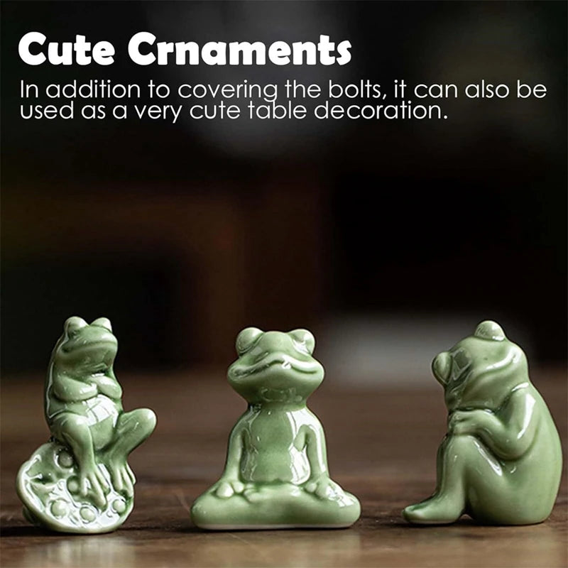 Toilet Bolt Caps,Ceramic Toilet Bolt Covers Cute Bathroom Decor, Easy Installation Toilet Replacement Parts Oasis Select