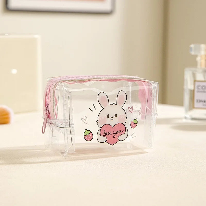 Cartoon Waterproof PVC Organizer Pouch | Cable & Coin Bag