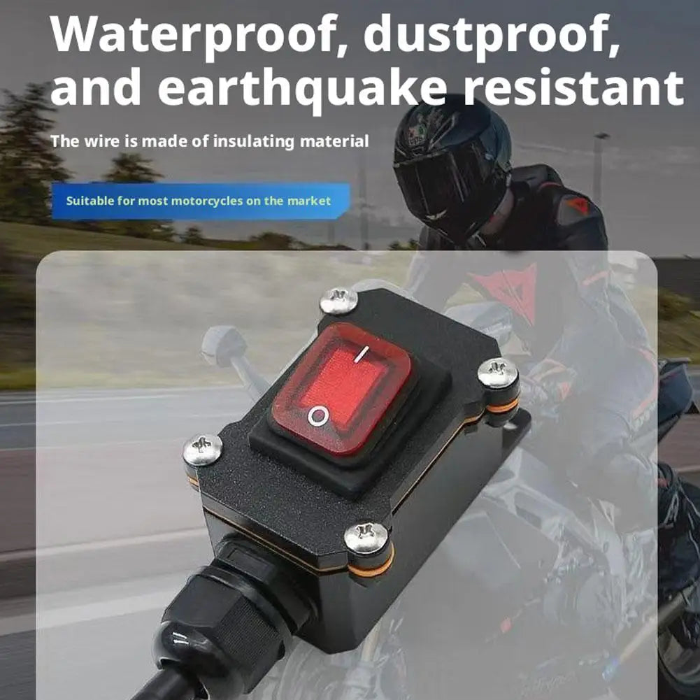 30/50/100cm Cable Motorcycle Kill Switch Heavy Duty Battery Disconnect Switch Waterproof Power Cut Off 12V/24V Oasis Select