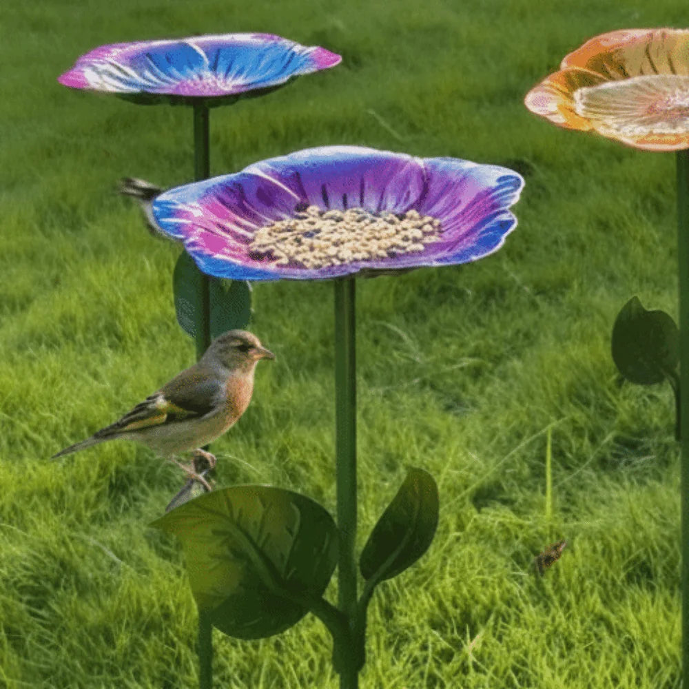 Iron Flower Bird Bath – Large Capacity Garden Dish | Oasis Garden Bird Bath Oasis Select