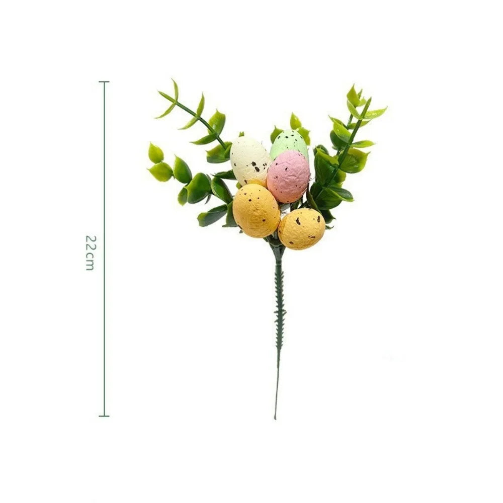 2025 Easter Egg Flower Bouquet, Artificial Flowers Berry Cuttings Spring Flower, Home Decoration, Simple Flower Ornaments Oasis Select Style 3