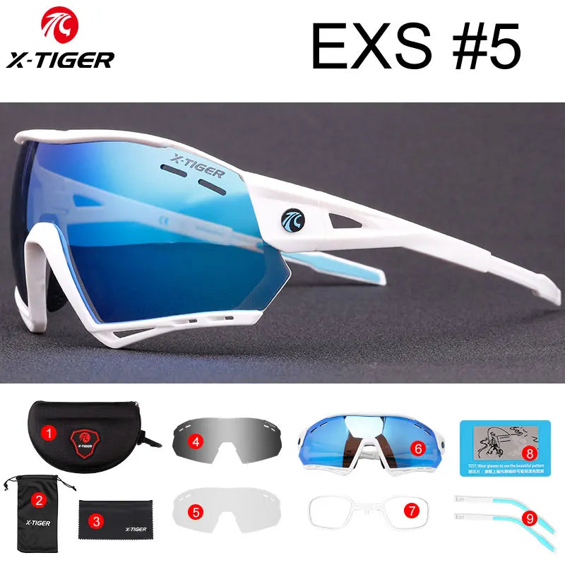 X-TIGER Bicycle Glasses Polarized UV400 Sports Bike Sunglasses Bike Riding Outdoor Sports Glasses Highway Mountain Bike Goggles Oasis Select X-YJ-EXS05-3