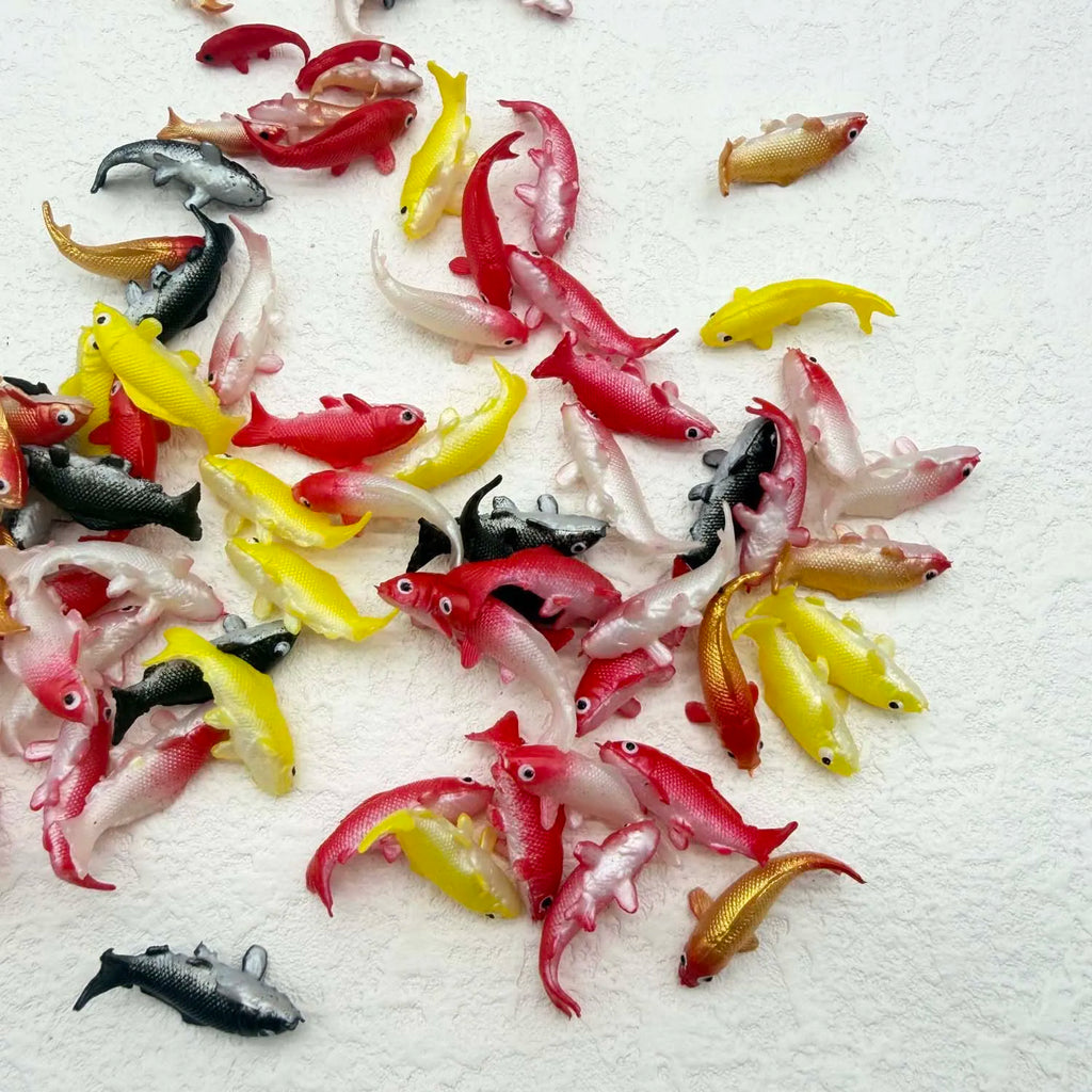 Random 5Pcs/Set Soft PVC Goldfishes Models Epoxy Filling Material Crystal Ocean Resin 3D Mini Fish Modeling Filler Mini Craft Oasis Select