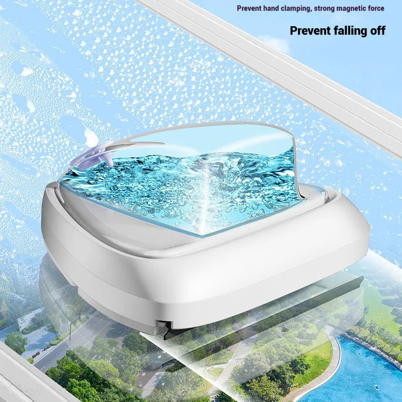 1pc Double-sided Water Storage Glass Wipers Housekeeping Double-layer Glass Wipers Household High-rise Magnetic Glass Wipers Oasis Select