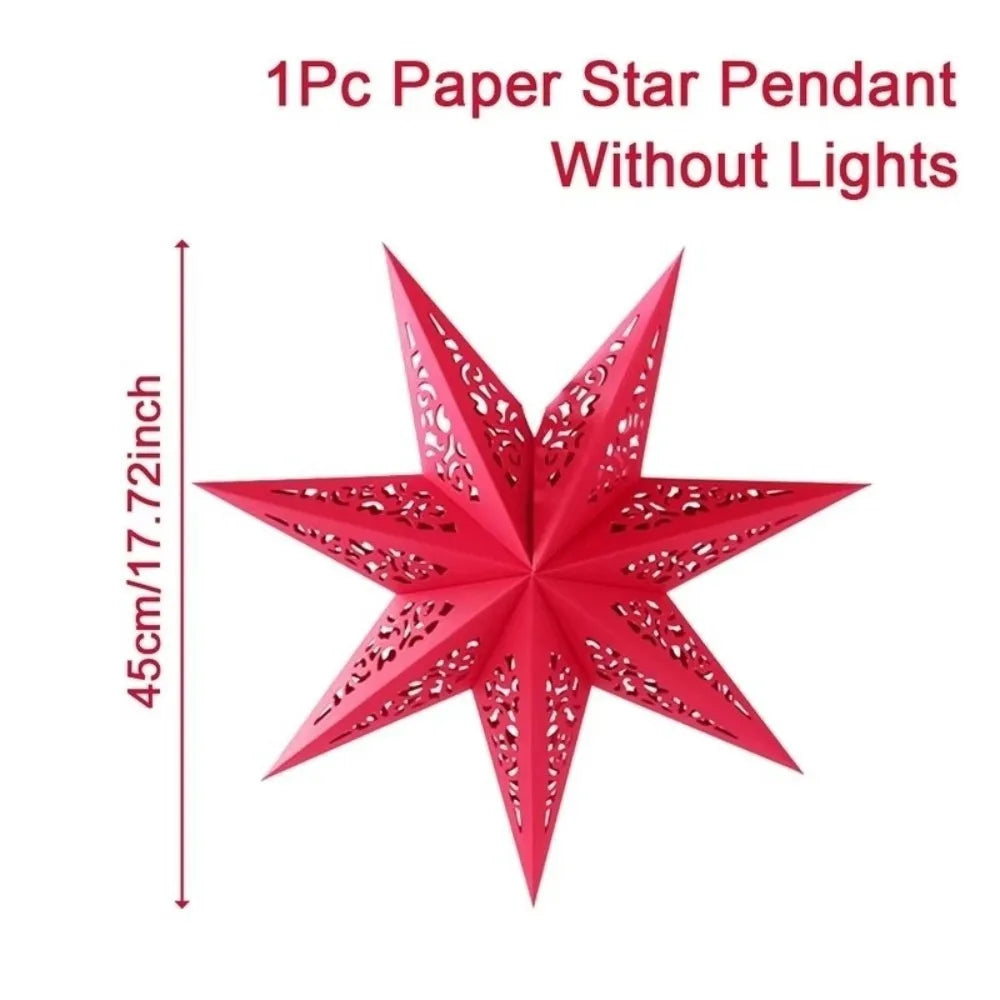 45cm Hollow Star Paper Christmas Lantern Hanging Light Cover