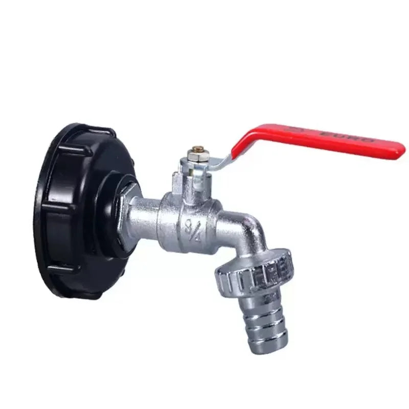 IBC Tank Tap Adapter S60 Coarse Thread to 1/2" & 3/4" Connector IBC Tank Adapter Oasis Select Gold 1/2''
