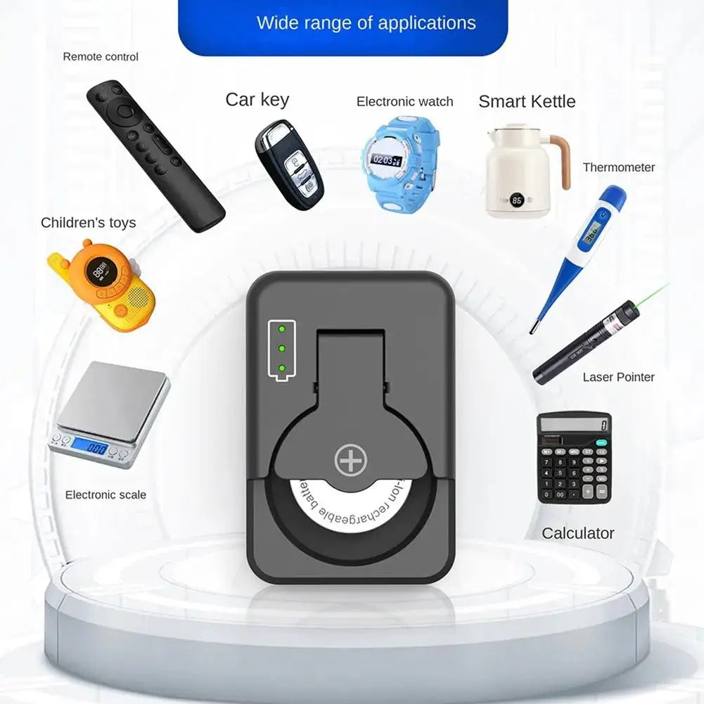 Universal LIR Button Battery Charger – Type-C USB, CE Certified