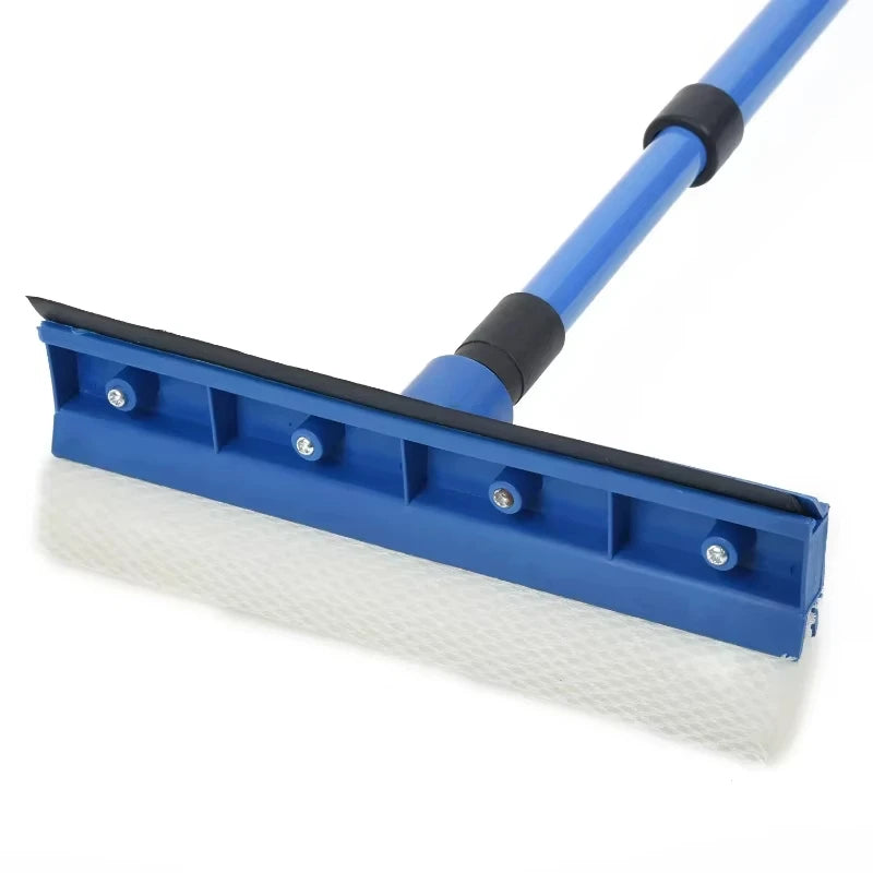 2 in 1 Multi-function Glass Wiper Home Window Cleaning Brush Telescopic Sponge Squeegee Glass Cleaner Wiper Long Handle Cleaning Oasis Select