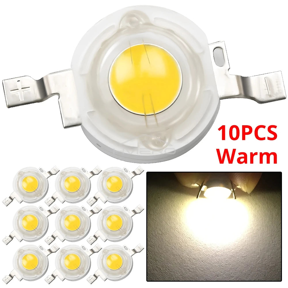 10PCS High Power LED Chip 1W 3W Multi-Color DIY Emitter Beads