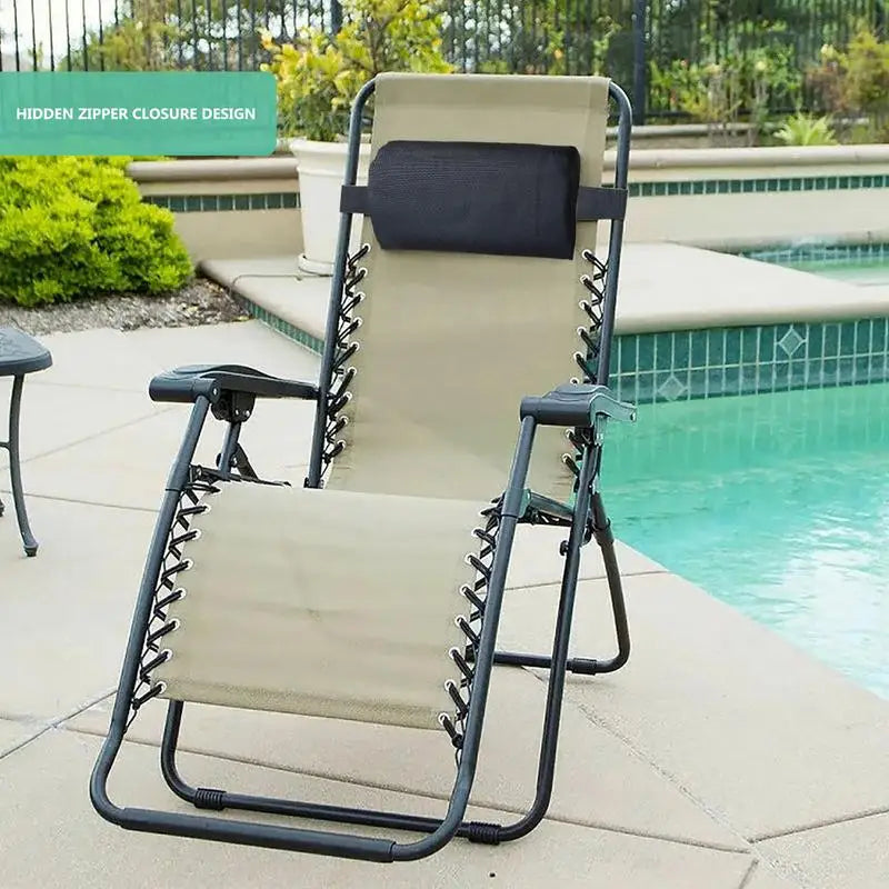 Garden Lounger Cushion Neck Pillow Recliner Headrest Beach Chair Pillow Camp Terrace Lounge Chair Lunch Break Rest Pillow Oasis Select