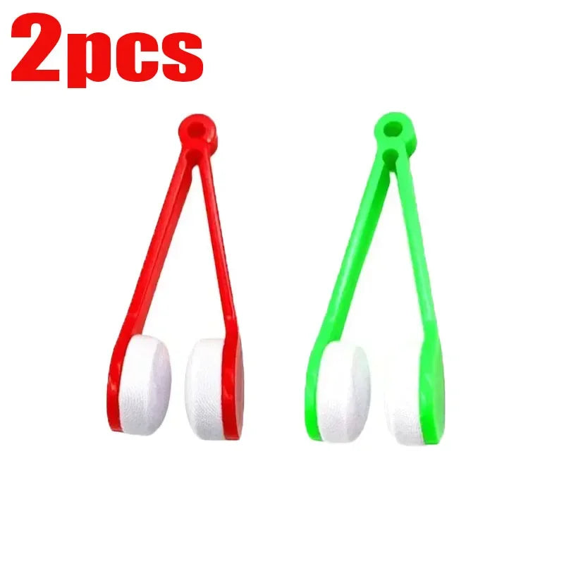 1/2/5pcs Portable Mini Glasses Cleaning Brush Multifunctional Mini Brush Microfiber For Sunglasses Wipe Cleaner Accessory Tools Oasis Select Mix-2pcs 3