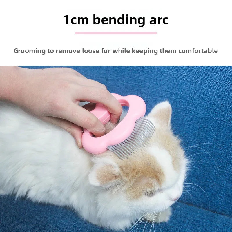 PetCat Comb Grooming Massage Brush Shell Shaped Handle Dog Grooming Massage Tool To Remove Hairs For Cat Cleaning Supplies Oasis Select
