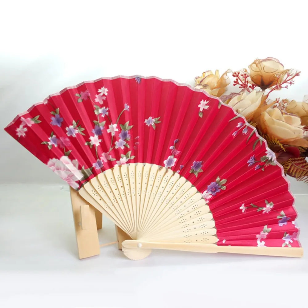 Colorful Bamboo Folding Fan – Wedding Gift & Photo Prop Decorative Folding Fan Oasis Select
