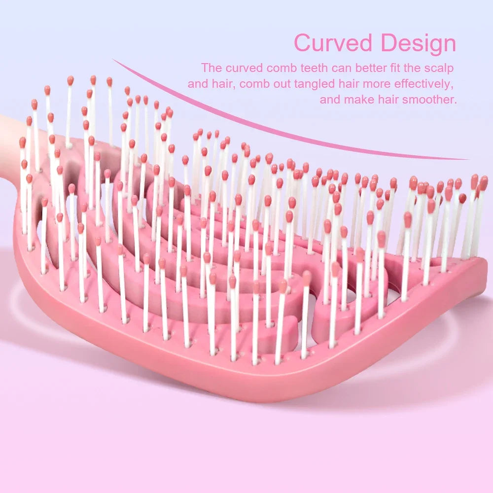 Hollow Hair Brush – Anti-Static Scalp Massage, All Hair Types Hair Brush Oasis Select