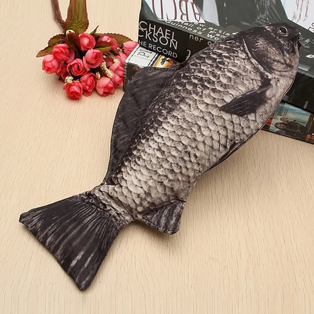 Realistic Fish Pencil Case – Carp Zipper Pen & Makeup Pouch Novelty Pencil Case Oasis Select