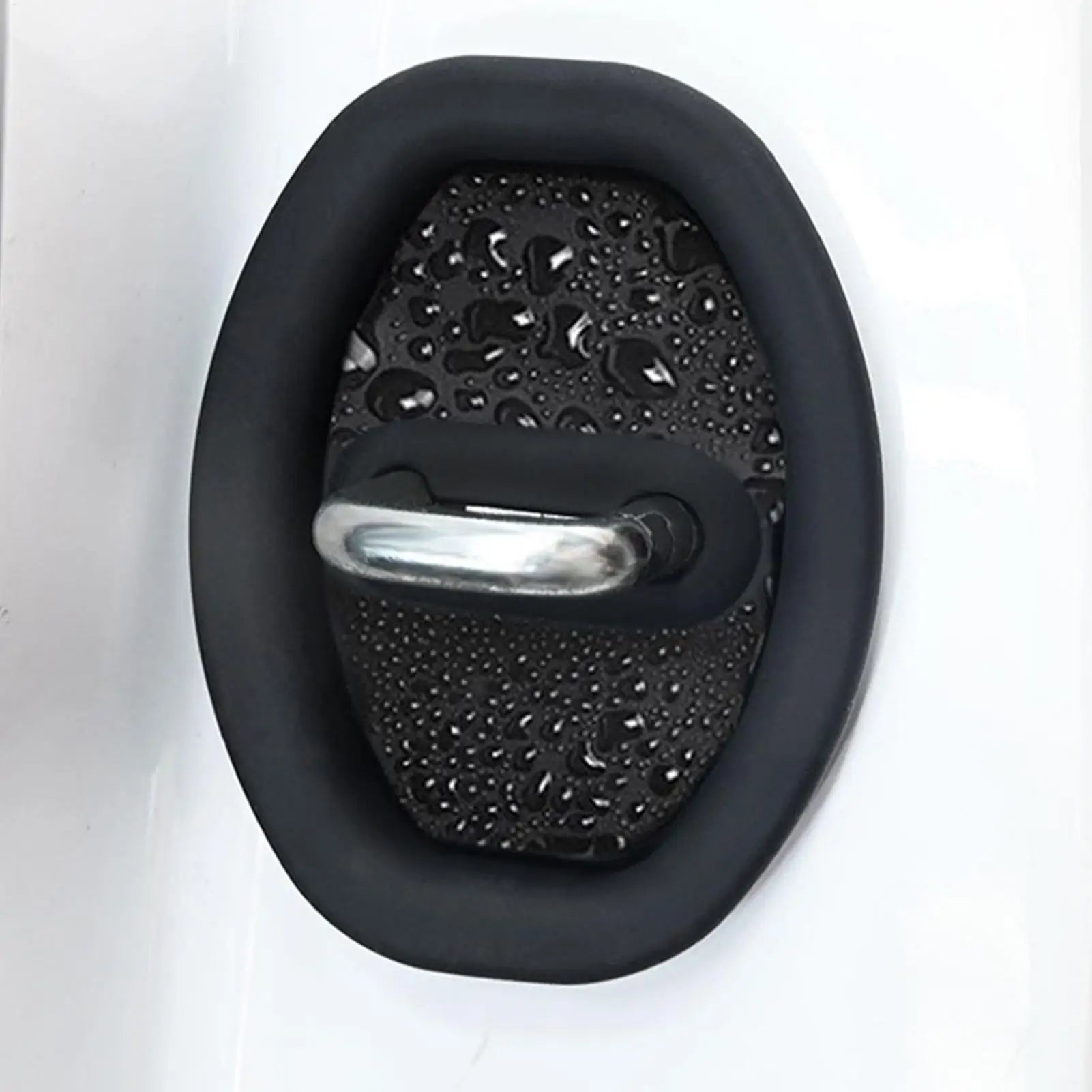 Car Door Latch Silicone Pad 4pcs Door Lock Cover Adhesive Latch Protector for Car All-Round Protective Vehicle Latch Cover Oasis Select