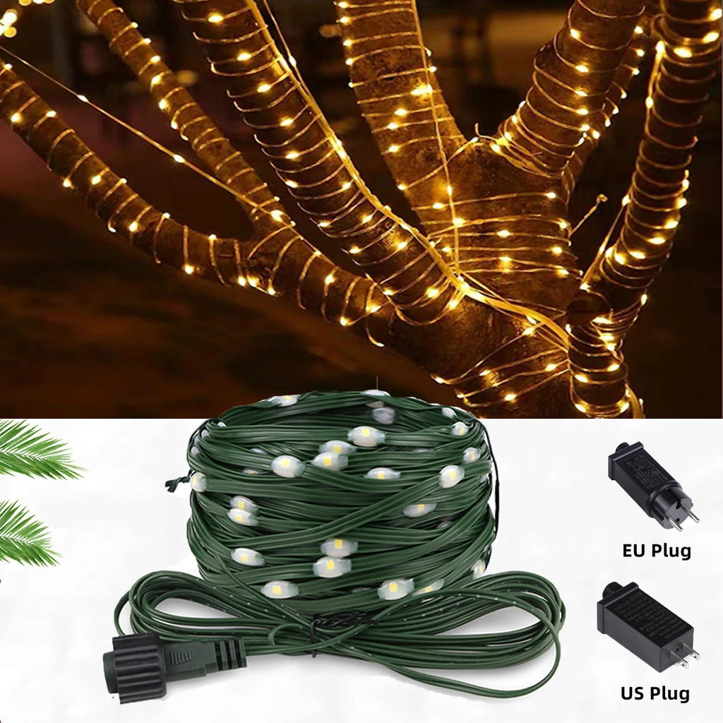 Christmas Celebration Decorative Lights String 10m-100m Wedding Garland Fairy Light Chain Outdoor Waterproof Lawn Tree Lamp Gift Oasis Select
