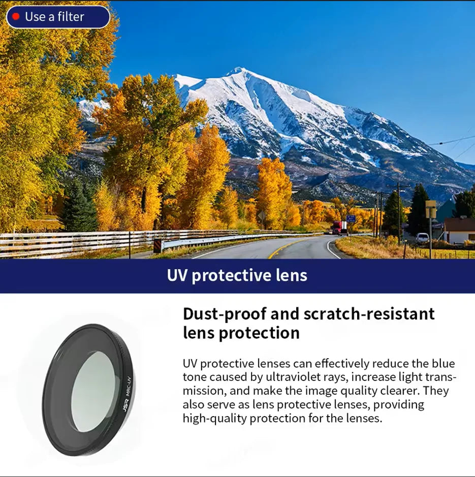 Insta360 GO Ultra Lens Filters – UV CPL ND Star Optical Glass
