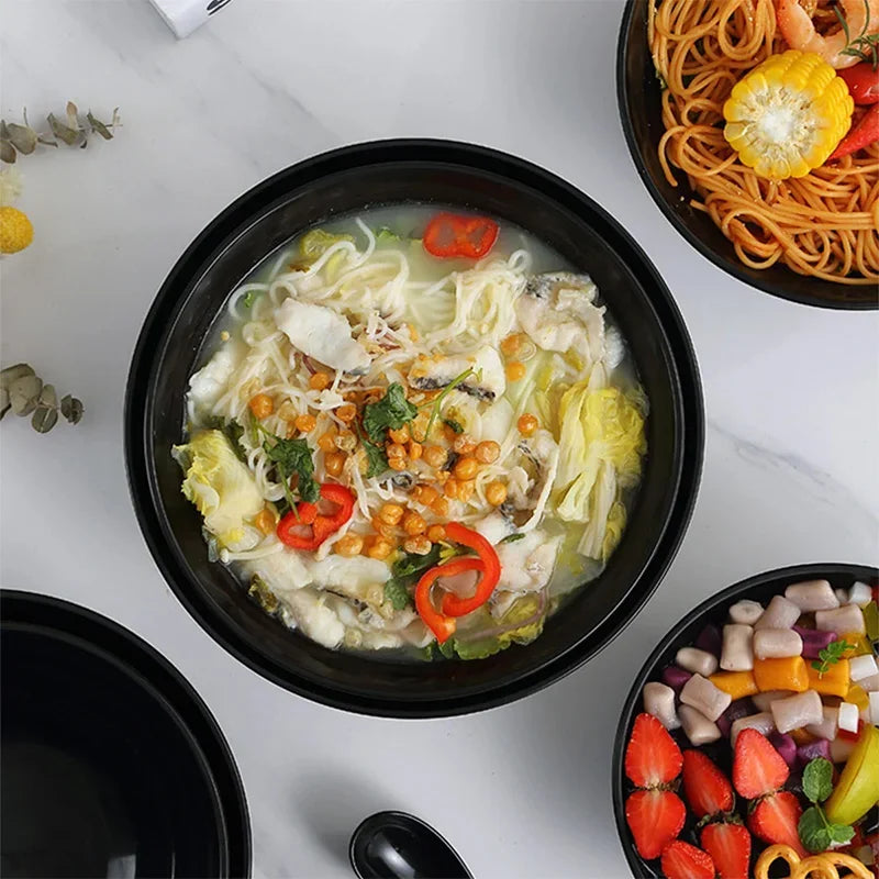 Thickened Plastic Ramen Bowl – Anti-Slip Noodle & Salad Bowl Plastic Ramen Bowl Oasis Select